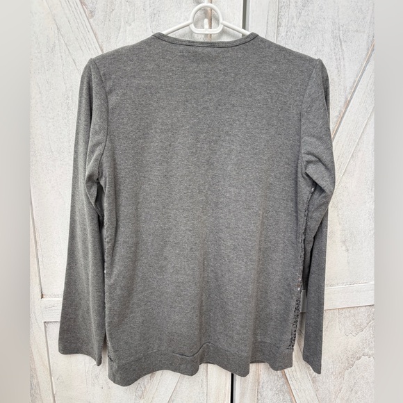 Quacker Factory Sparkle & Shine Sequin Knit Duet Cardigan Women’s XS Gray - Picture 5 of 10